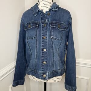 Celebrity Pink Women’s Denim Jacket Size XL Blue Medium Wash